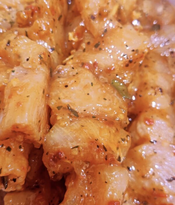 pinchitos de pollo al curry ( 4 unidades )