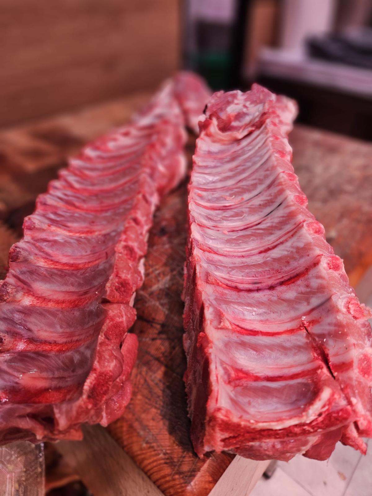 tira de costilla de cerdo duroc (de 800gr a 1kg )