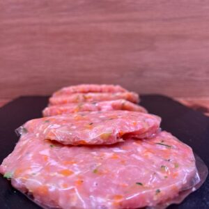 hamburguesas de pollo con verduras ( 4 unidades, 520 gr aprox )